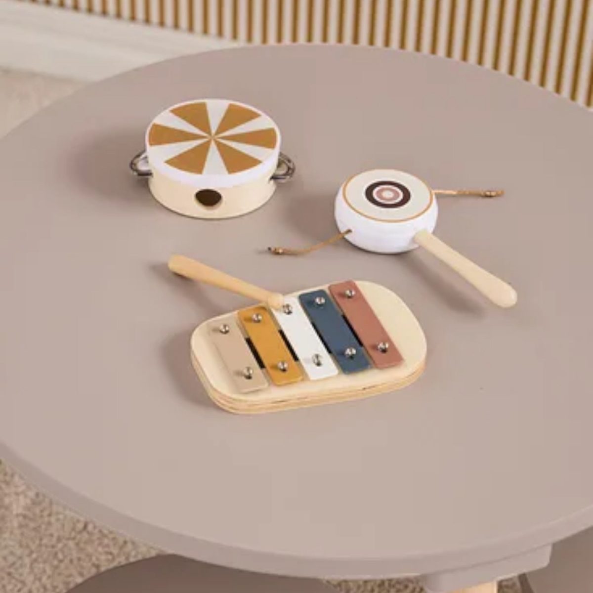 KIDS CONCEPT. Παιδικό σετ μουσικών οργάνων KID'S MUSIC (καφέ) - Image 3