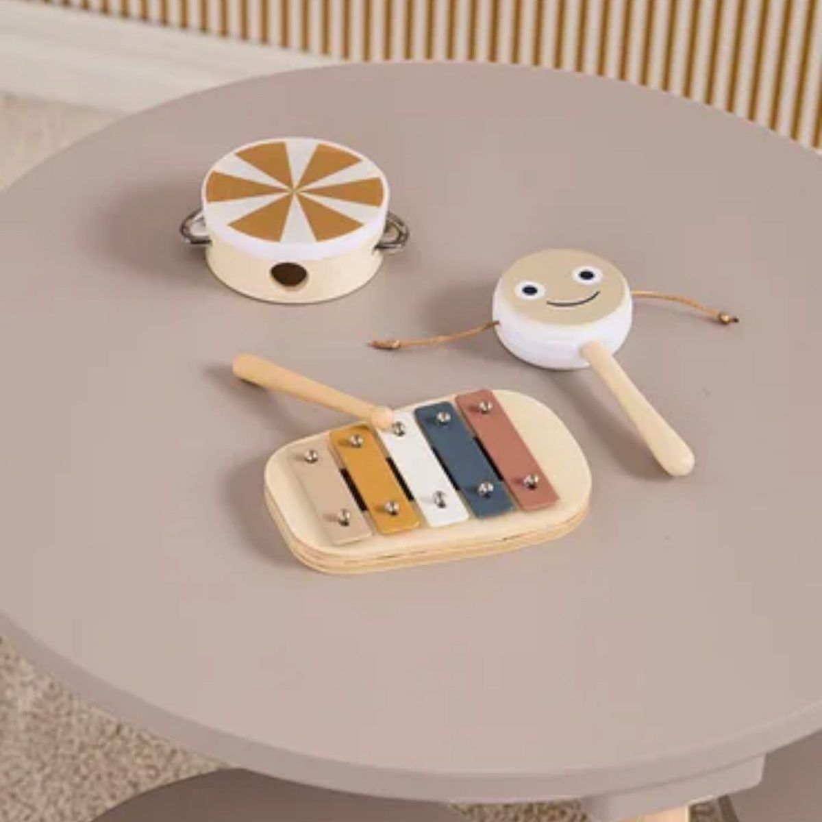 KIDS CONCEPT. Παιδικό σετ μουσικών οργάνων KID'S MUSIC (καφέ) - Image 4